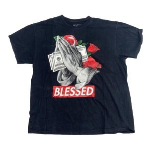 Blessed Money Graphic Tee Thrifted Vintage Style Size XL